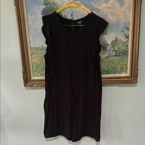 LOFT Black Ruffle Sleeve romper
